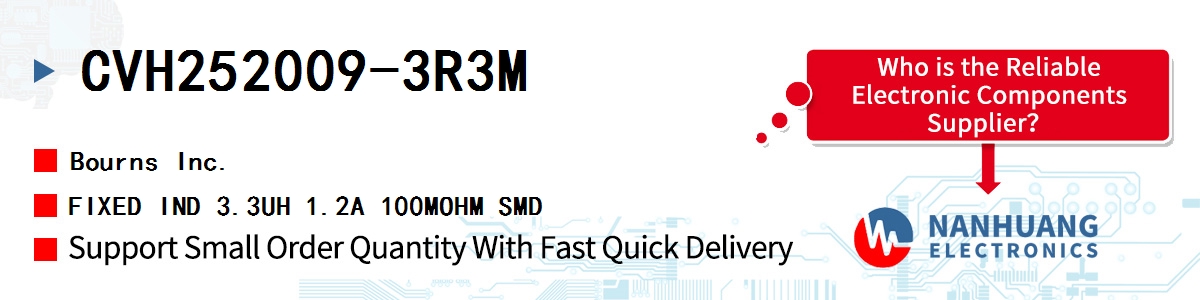 CVH252009-3R3M Bourns FIXED IND 3.3UH 1.2A 100MOHM SMD