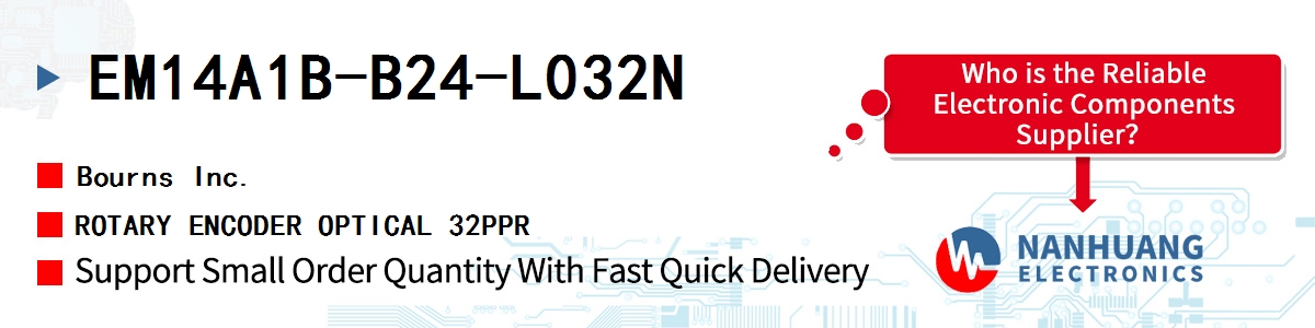 EM14A1B-B24-L032N Bourns ROTARY ENCODER OPTICAL 32PPR