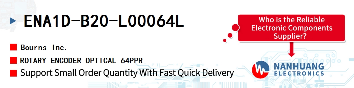 ENA1D-B20-L00064L Bourns ROTARY ENCODER OPTICAL 64PPR