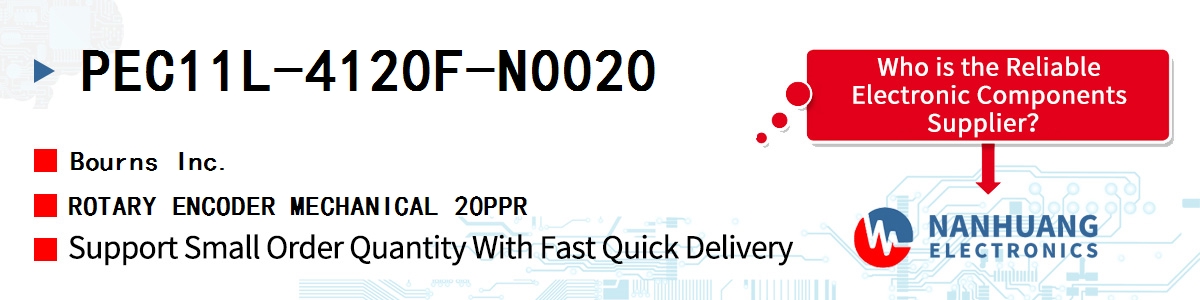 PEC11L-4120F-N0020 Bourns ROTARY ENCODER MECHANICAL 20PPR