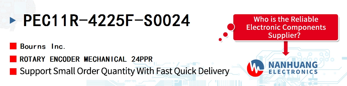 PEC11R-4225F-S0024 Bourns ROTARY ENCODER MECHANICAL 24PPR