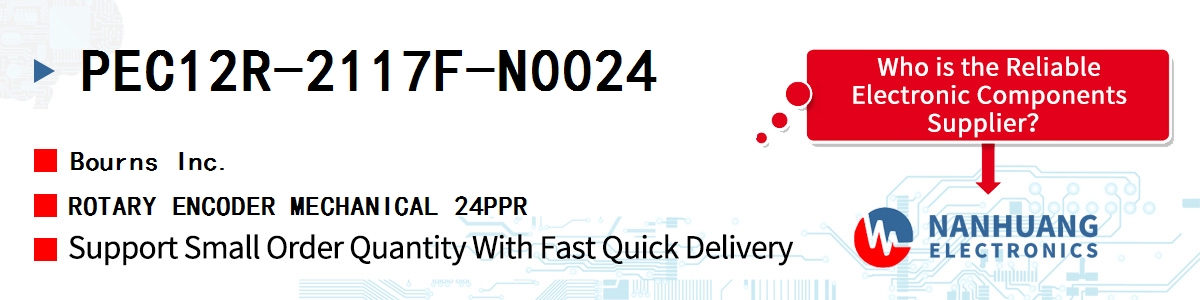PEC12R-2117F-N0024 Bourns ROTARY ENCODER MECHANICAL 24PPR