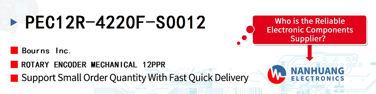 PEC12R-4220F-S0012 Bourns ROTARY ENCODER MECHANICAL 12PPR