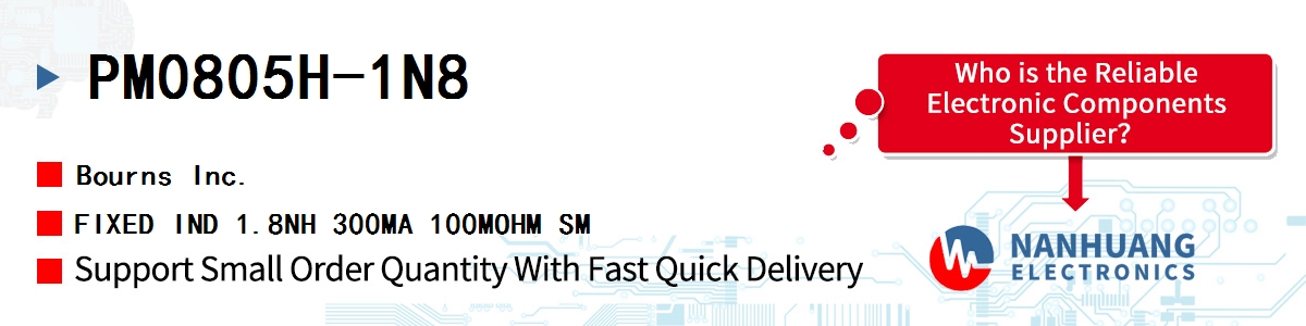 PM0805H-1N8 Bourns FIXED IND 1.8NH 300MA 100MOHM SM
