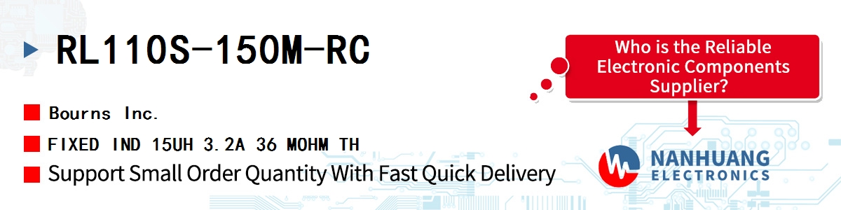RL110S-150M-RC Bourns FIXED IND 15UH 3.2A 36 MOHM TH